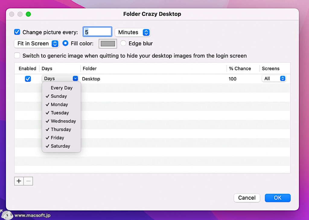 Folder Crazy Desktop 1 4 1 壁紙の自動変更をより柔軟に設定できるアプリ 新しもの好きのダウンロード