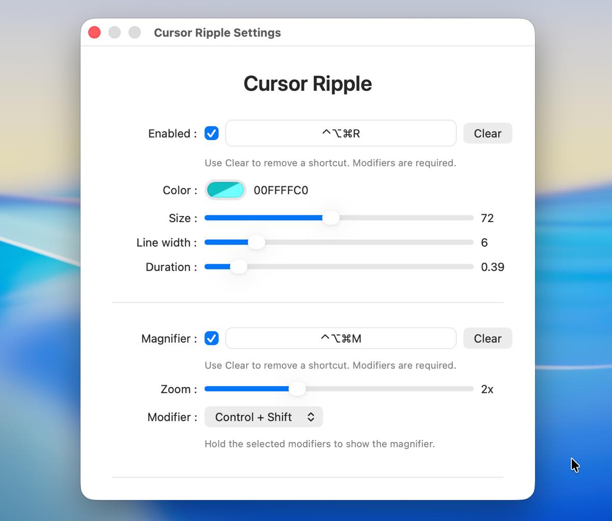Cursor Ripple CursorRipple 1.2.1 - クリックするとカーソルから波紋が広がる - 新しもの好きのダウンロード