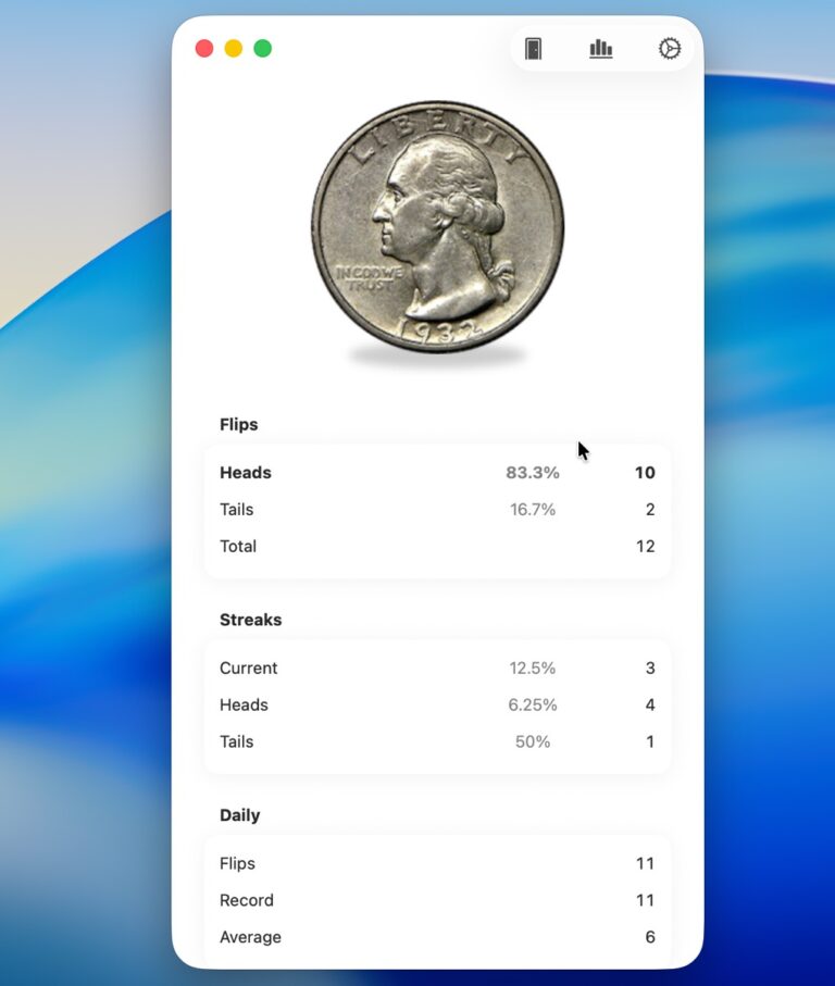Flippr 0.8.2 - 表か裏かを決めてくれる「コイントス」アプリ - 新しもの好きのダウンロード