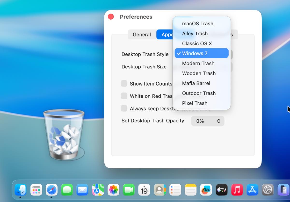 Trash Buddy Plus 1.12 - デスクトップの好きな場所に「ゴミ箱」を配置 - 新しもの好きのダウンロード